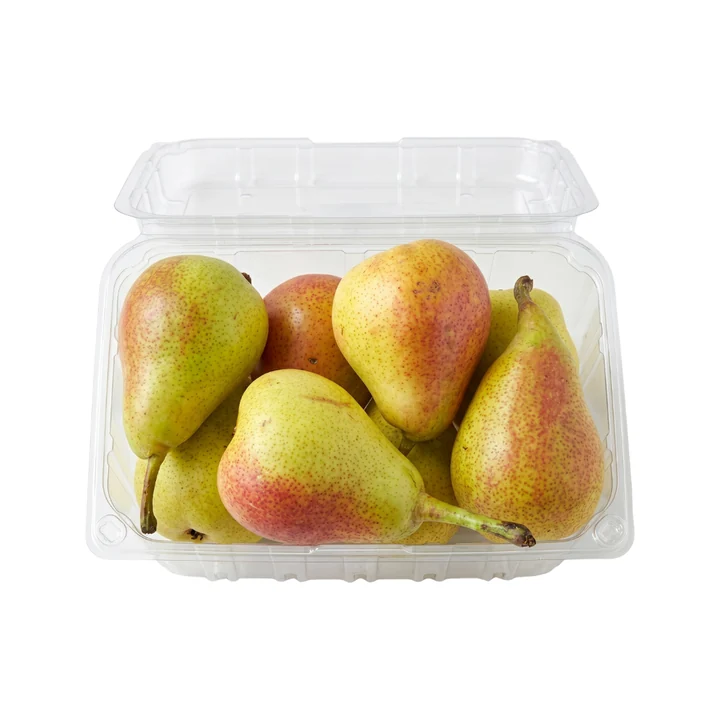 Pack of fresh red pears