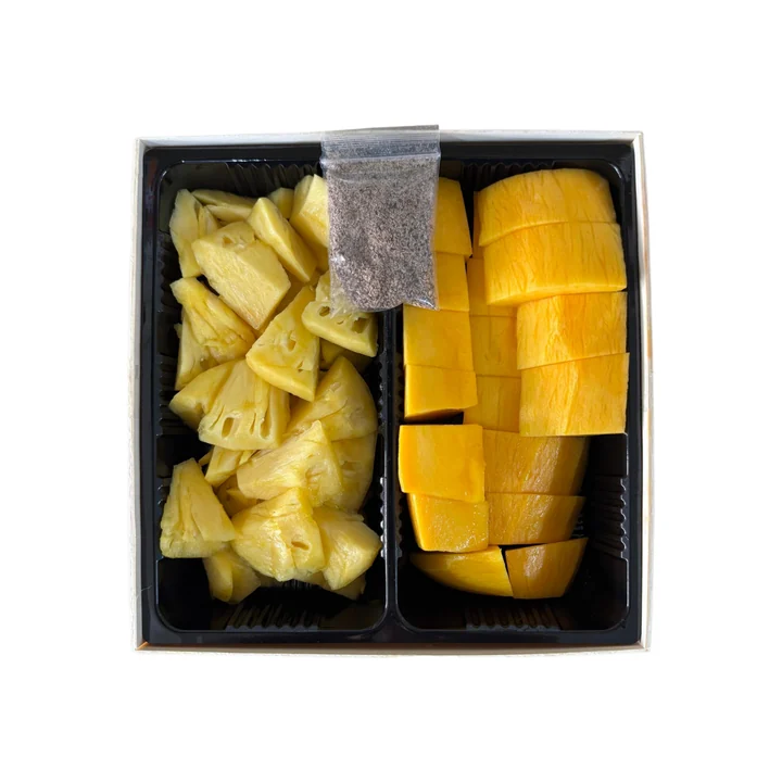 Fresh pineapple and mango fruit box